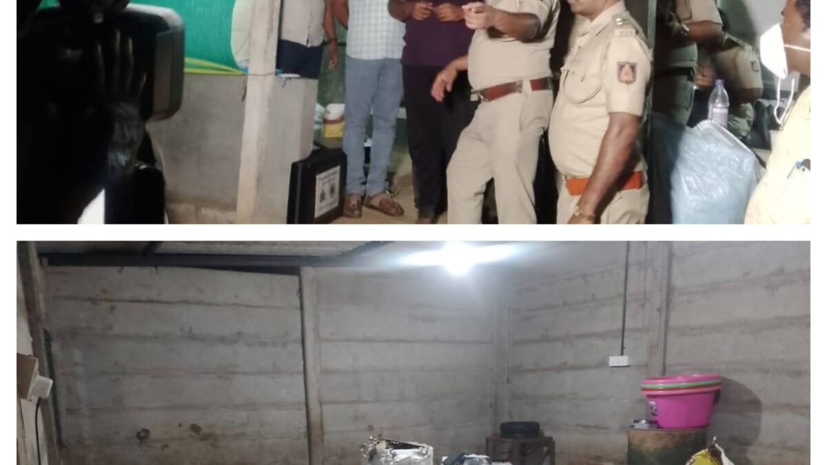 ಹುಣಸೂರು: ತೋಟದ ಮನೆಯಲ್ಲಿ ಸಿಂಥೆಟಿಕ್ ಡ್ರಗ್ಸ್ ಅಡ್ಡೆ ಮೇಲೆ ಪೊಲೀಸರ ದಾಳಿ; 25 ಕೆಜಿ ಮಾದಕ ದ್ರವ್ಯ ಜಪ್ತಿ