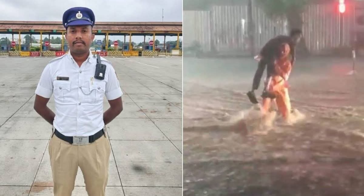 ಮಳೆಯಲ್ಲಿ ಅರಳಿದ ಮಾನವೀಯತೆ – ವಿಕಲಚೇತನ ಯುವಕನಿಗೆ ಆಸರೆಯಾದ ಪೊಲೀಸ್ ಕಾನ್ಸ್‌ಟೇಬಲ್