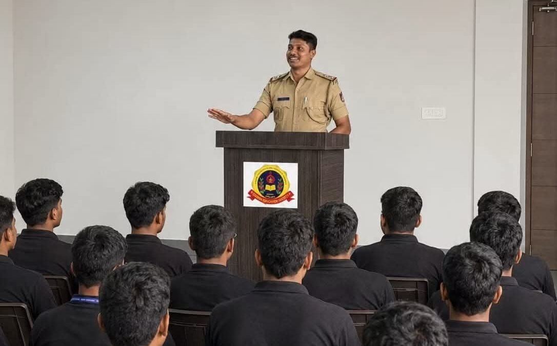 ಕೂರ್ಗ್ ಇನ್‌ಸ್ಟಿಟ್ಯೂಟ್ ಪಿ.ಯು. ಕಾಲೇಜಿನಲ್ಲಿ ಕಾನೂನು ಅರಿವು ಕಾರ್ಯಕ್ರಮ: ಮಾದಕ ವ್ಯಸನ ಹಾಗೂ ಸೈಬರ್ ವಂಚನೆಗಳ ಬಗ್ಗೆ ಎಚ್ಚರಿಕೆ ವಹಿಸಲು ಪಿಎಸ್‌ಐ ನವೀನ್ ಜಿ. ಕರೆ