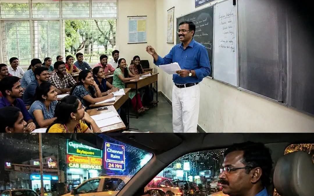 ಹಗಲು ಕಾಲೇಜು ಶಿಕ್ಷಕ, ರಾತ್ರಿ ಕ್ಯಾಬ್ ಚಾಲಕ! ಪಿಎಚ್‌ಡಿ ಪದವೀಧರನ ಬದುಕಿನ ಕಹಿ ವಾಸ್ತವ ಬಿಚ್ಚಿಟ್ಟ ತಮಿಳುನಾಡು ಘಟನೆ