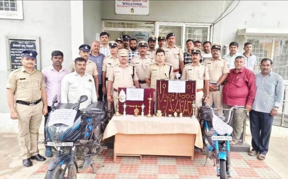 ಸಾಲು ಸಾಲು ಕನ್ನ ಕಳವು ಪ್ರಕರಣಗಳ ಭೇದನೆ: 7 ಬೃಹತ್ ಕಳವು ಪತ್ತೆ — 7 ಆರೋಪಿಗಳ ಬಂಧನ, ₹47 ಲಕ್ಷಕ್ಕೂ ಅಧಿಕ ಮೌಲ್ಯದ ಚಿನ್ನ-ಬೆಳ್ಳಿ ಜಪ್ತಿ