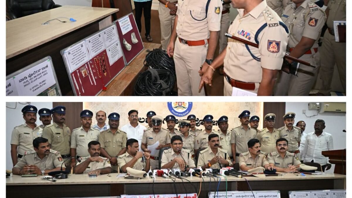 ಶಹಾಬಾದ್ ಉಪವಿಭಾಗದಲ್ಲಿ 9 ಕಳ್ಳತನ ಪ್ರಕರಣಗಳ ಭೇದನೆ: 17 ಆರೋಪಿಗಳ ಬಂಧನ, ₹15.88 ಲಕ್ಷ ಮೌಲ್ಯದ ಮುದ್ದೇಮಾಲು ಜಪ್ತಿ!