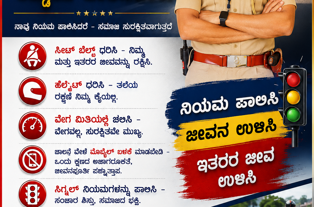 ಪೊಲೀಸ್ ಇಲಾಖೆ ಸಿಬ್ಬಂದಿ ಕಡ್ಡಾಯವಾಗಿ ಸಂಚಾರ ನಿಯಮ ಪಾಲಿಸಲು ಸೂಚನೆ: ರಾಜ್ಯ ಪೊಲೀಸ್ ದೂರುಗಳ ಪ್ರಾಧಿಕಾರದಿಂದ ಕಟ್ಟುನಿಟ್ಟಿನ ನಿರ್ದೇಶನ!
